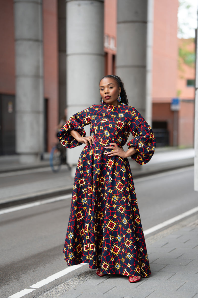 Alana Royal Mosaic Dress