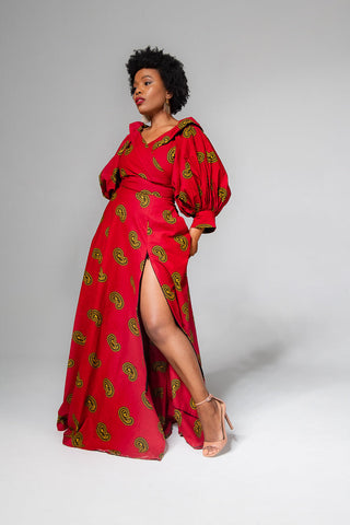 Anan Red Off Shoulder Maxi Dress Women’s Dress