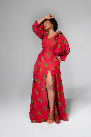 Anan Red Off Shoulder Maxi Dress Women’s Dress