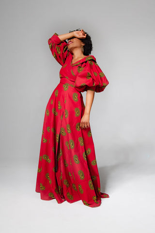 Anan Red Off Shoulder Maxi Dress Women’s Dress