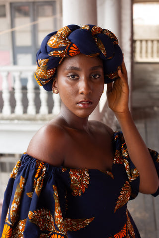 OMOLOLA PRINTED BRAIDED TURBAN HEADWRAPS