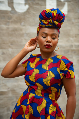 Antonia Multicoloured Headwrap Dresses