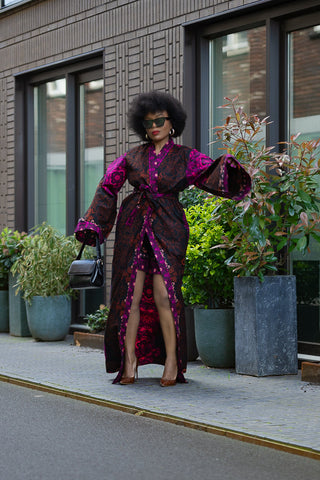Althea Purple Kimono Set Coats & Jackets