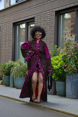 Althea Purple Kimono Set Coats & Jackets