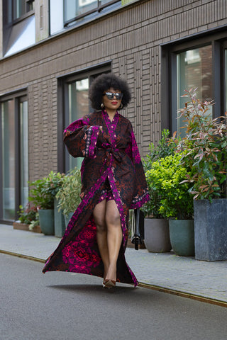 Althea Purple Kimono Set Coats & Jackets