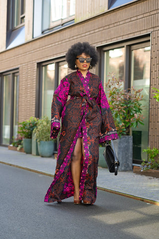 Althea Purple Kimono Set Coats & Jackets