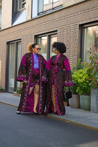 Althea Purple Kimono Set Coats & Jackets