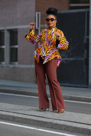 Amari Long Sleeve Peplum Top.