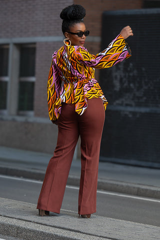 Amari Long Sleeve Peplum Top.