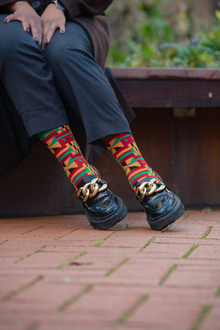 BISSAU GREEN SOCKS UK 4-8/EU 36-41