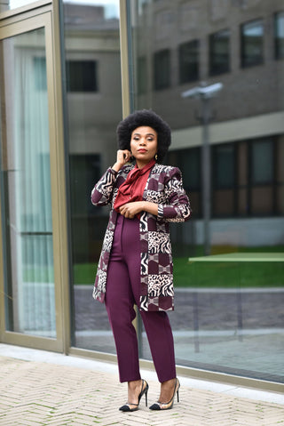 Feyi Animal Print Jacket Women’s Dress