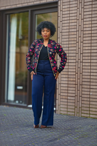 Amma Navy And Lime Reversal Jacket