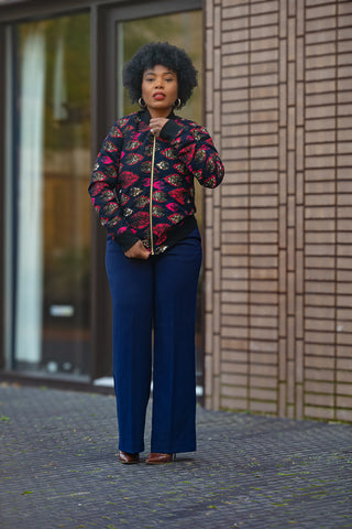 Amma Navy And Lime Reversal Jacket