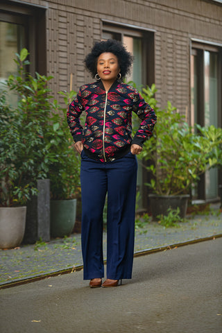 Amma Navy And Lime Reversal Jacket