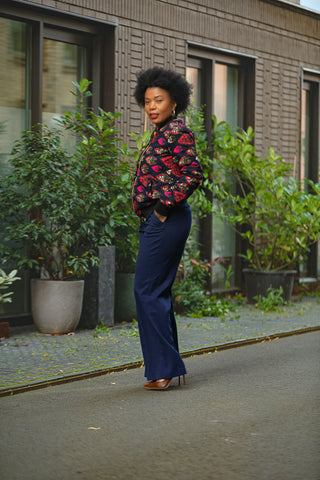 Amma Navy And Lime Reversal Jacket