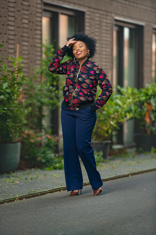 Amma Navy And Lime Reversal Jacket