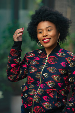 Amma Navy And Lime Reversal Jacket