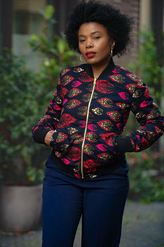 Amma Navy And Lime Reversal Jacket