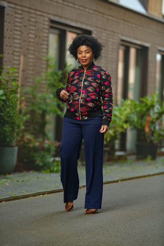 Amma Navy And Lime Reversal Jacket