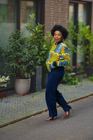 Amma Navy And Lime Reversal Jacket