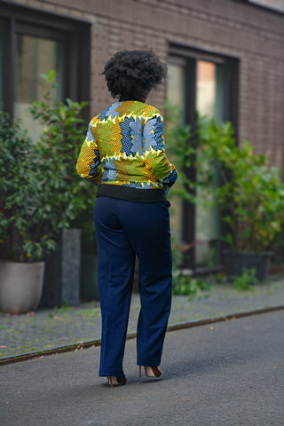 Amma Navy And Lime Reversal Jacket