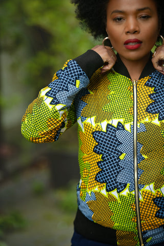 Amma Navy And Lime Reversal Jacket