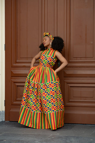 Asana Kente Maxi Dress Dresses