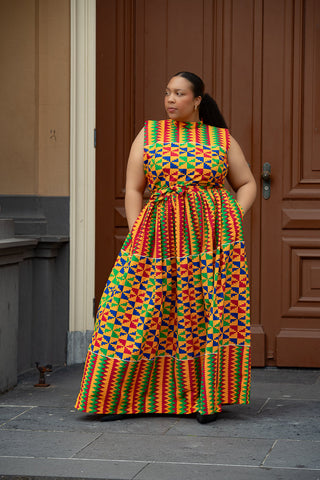 Asana Kente Maxi Dress Dresses