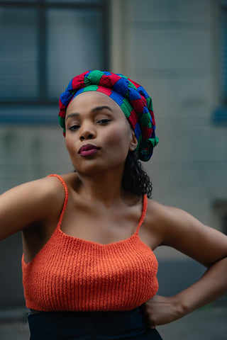 PEJU GREEN AND BLUE TRUBAN HEADWRAPS