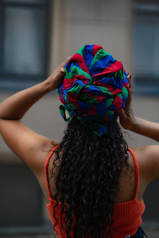 PEJU GREEN AND BLUE TRUBAN HEADWRAPS