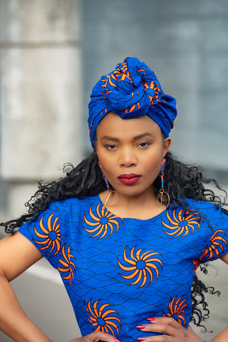 ANTONIA BLUE HEADWRAP HEADWRAPS