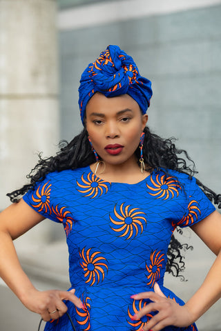 ANTONIA BLUE HEADWRAP HEADWRAPS