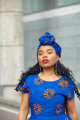 ANTONIA BLUE HEADWRAP HEADWRAPS