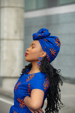 ANTONIA BLUE HEADWRAP HEADWRAPS