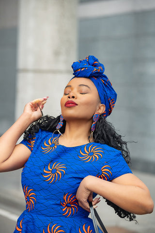 ANTONIA BLUE HEADWRAP HEADWRAPS