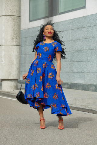 ANTONIA BLUE HIGH LOW DRESS Women’s Dress