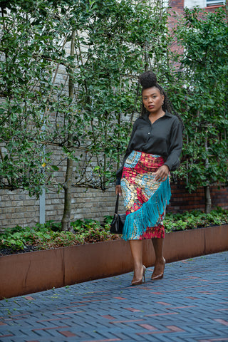 Awele Tassle Gold Skirt Apparel & Accessories