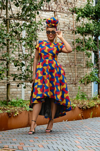 Antonia Multicoloured Headwrap Dresses