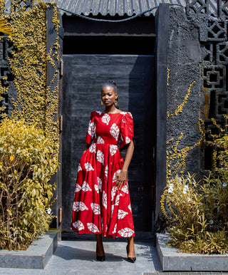 SERENA RED MAXI DRESS