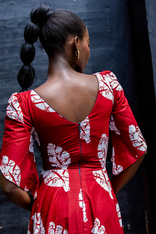 SERENA RED MAXI DRESS