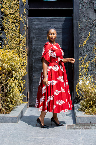 SERENA RED MAXI DRESS