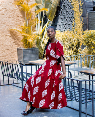 SERENA RED MAXI DRESS