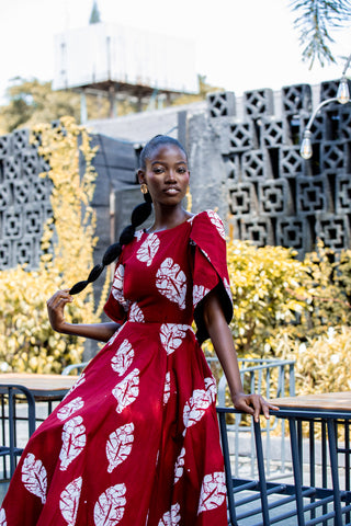 SERENA RED MAXI DRESS