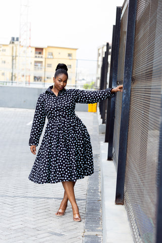 Gabrielle Black and White Dress
