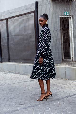 Gabrielle Black and White Dress