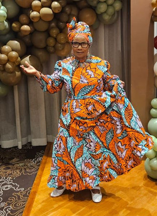 Derin Orange Maxi Dress