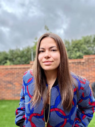 Amma Multi Way Blue and Orange Bomber Jacket