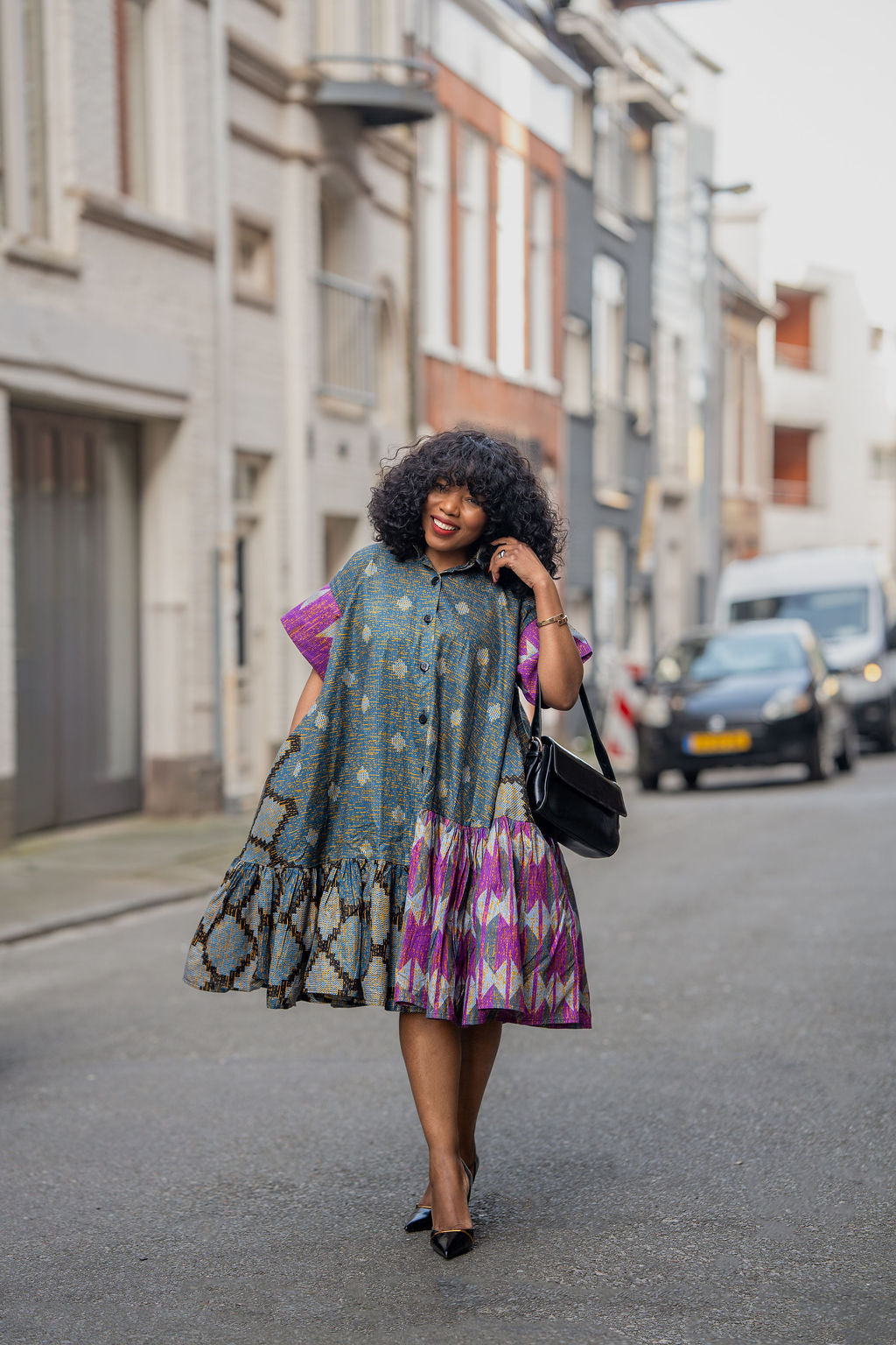 Tolulope Ankara Chic Shirt Dress