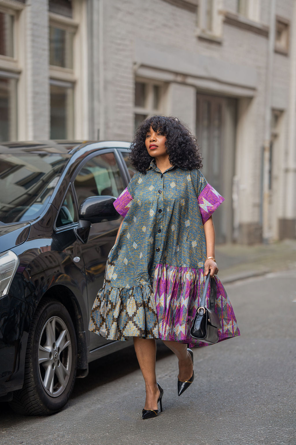 Tolulope Ankara Chic Shirt Dress