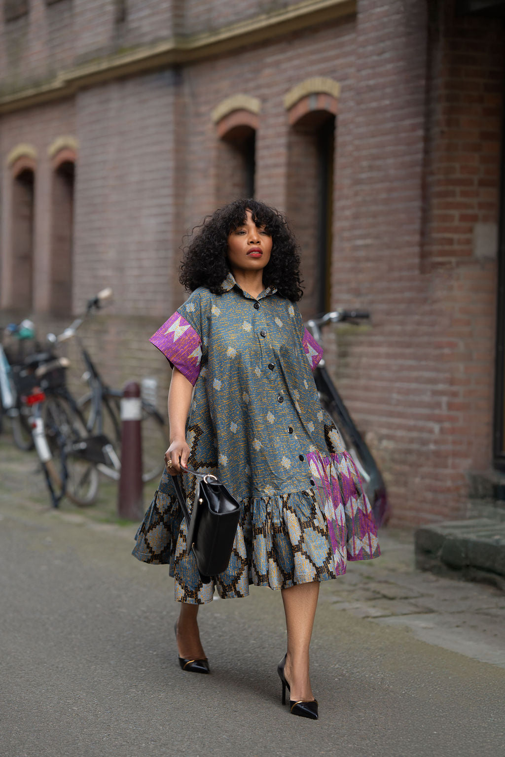 Tolulope Ankara Chic Shirt Dress